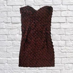 Vintage 90's Vampy Goth Strapless Mini Dress